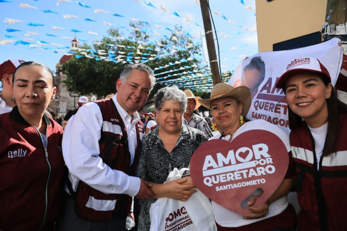Corregidora recibe cálidamente a Santiago Nieto Castillo, candidato a Senador de la República.
